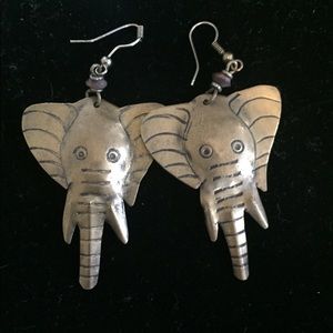Handmade in Africa elephant earrings